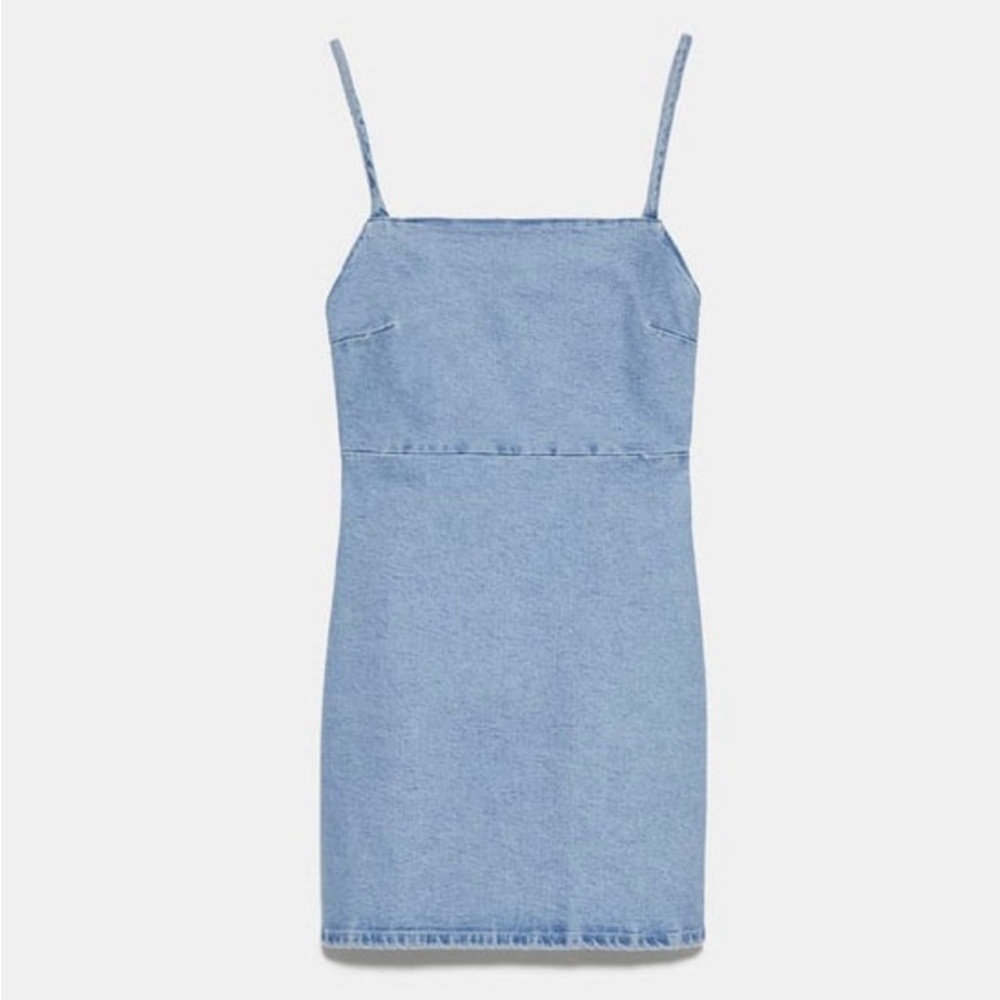 ZARA | Strappy Denim Dress